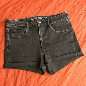 AE Super High Rise Shortie in Black